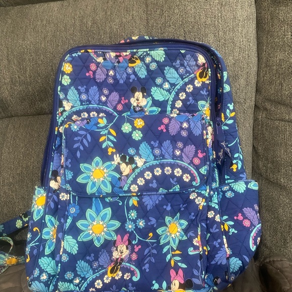 Vera Bradley Handbags - Vera Bradley/ Disney Blue Floral Quilted Backpack with Character Motifs